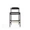 Manhattan Comfort Klismos Counter Stool in Black and Dark Walnut (Set of 2) 2-CS007-BK - alternate 2